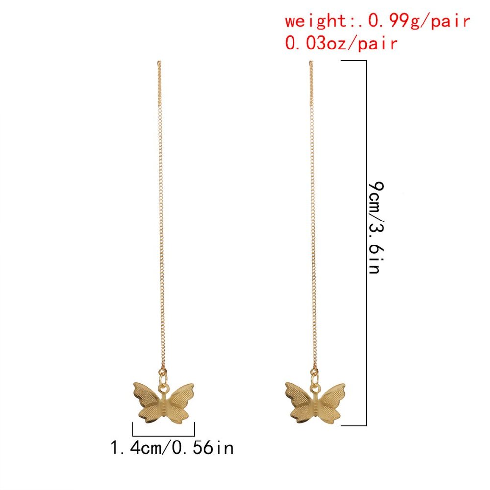 💕Last one Butterfly Threader Earrings - Picture 10 of 11